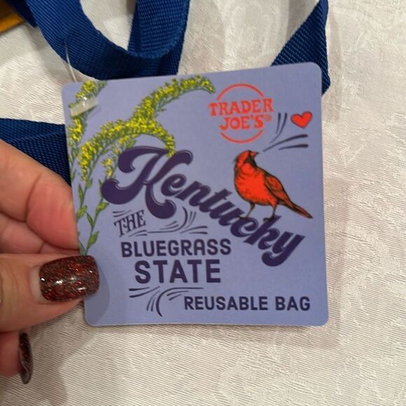 Trader Joe’s Plastic Reusable Shopping Tote Bag 6 Gallon Kentucky Collectible - Picture 10 of 11